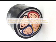 Cable de alimentación blindado SWA de 4 núcleos y 185 mm² con conductor de cobre, aislamiento XLPE/PVC y armadura de alambre de acero